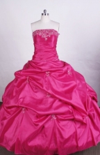 Elegant Ball gown Strapless Floor-length Quinceanera Dresses Appliques with Beading Style FA-Z-0013