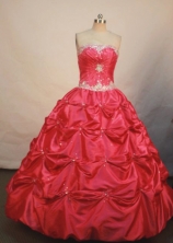 Elegant Ball gown Strapless Floor-length Quinceanera Dresses Appliques with Beading Style FA-Z-0085 