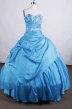 Elegant Ball gown Sweetheart Floor-length Quinceanera Dresses Appliques with Beading Style FA-Z-0042 