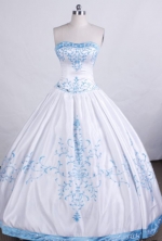 Elegant Ball gown Sweetheart Floor-length Quinceanera Dresses Embroidery with Beading Style FA-Z-0030