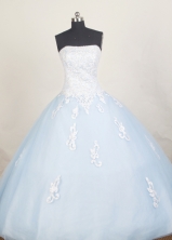 Modest Ball Gown Strapless Floor-length Quinceanera Dress ZQ12426088
