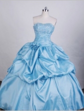 Modest Ball gown Sweetheart Floor-length Quinceanera Dresses Beading Style FA-Z-0051