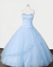 Pretty A-line Sweetheart Floor-length Quinceanera Dresses Appliques with Beading Style FA-Z-0075
