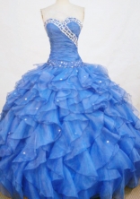 Romantic Ball Gown Sweetheart-neck Floor-length Beading Quinceanera Dresses Style FA-W-405