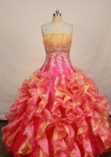  Luxurious Ball gown Strapless Floor-length Organza Quinceanera Dresses Style FA-W-153 