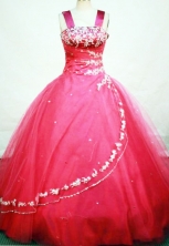 Beautiful Ball Gown Strap Floor-length Hot Pink Quinceanera Dresses Style FA-C-020