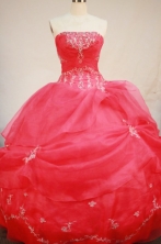 Perfect Ball Gown Strapless Floor-length Quinceanera Dresses Embroidery with Beading Style FA-Z-0207