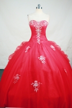 Pretty Ball Gown Sweetheart Neck Floor-Length Hot Pink Beading and Appliques Quinceanera Dresses Style FA-S-162