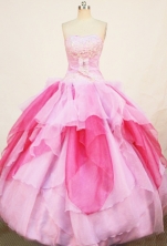 Pretty ball gown Strapless Floor-length Quinceanera Dresses Embroidery Style FA-Z-0263