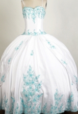 Beautiful Ball Gown Straps Floor-length White Quinceanera Dress Y042656