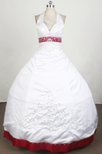 Classical A-line Halter Top Brush White Quinceanera Dress LHJ42702