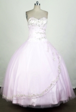 Cute Ball Gown Sweetheart Floor-length Pink Quinceanera Dress Y042625
