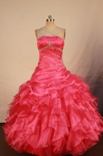 Cute Ball gown Strapless Floor-length Quinceanera Dresses Style FA-W-324