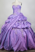 Exclusive Ball Gown Strapless Floor-length Lavender Quinceanera Dress LZ426076
