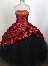 Gorgeous A-line Strapless Floor-length Quinceanera Dress ZQ12426043