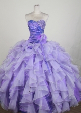 Gorgeous Ball Gown Sweetheart Neck Floor-length Lavender Quinceanera Dress LZ426042
