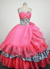 Luxurious Ball Gown Sweetheart Neck Floor-Lengtrh Light Pink Beading Quinceanera Dresses Style FA-S-196