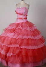 Modest Ball Gown Strapless Floor-length Colorful Quinceanera Dress X04260121
