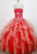 Modest Ball Gown Strapless Floor-length Quinceanera Dress ZQ12426048