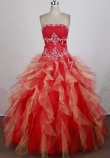 Modest Ball Gown Strapless Floor-length Quinceanera Dress ZQ12426048