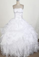 Perfect Ball Gown Strapless Floor-length Quinceanera Dress ZQ12426057