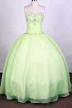 Popular Ball Gown Sweetheart Floor-length Lime Green Quinceanera Dress Y042650