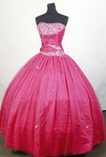Simple Ball Gown Strapless Floor-length Quinceanera Dress ZQ12426034