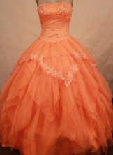 Wonderful Ball gown Strapless Floor-length Quinceanera Dresses Style FA-W-307