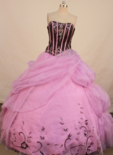 Fashionable Ball Gown Strapless Floor-length Light Pink Beading Quinceanera Dress Style FA-L-137
