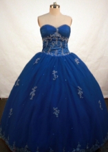 Popular Ball Gown Sweetheart Floor-length Royal Blue Quinceanera Dress Style FA-L-114