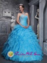 In Clearance Beaded Decorate Organza Beautiful Sweetheart Quinceanera Dress For 2013 in   Haulover Nicaragua  Style YLJ05FOR