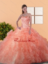 2015 Beautiful Quinceanera Dresses with Beading and Ruffles QDDTD16002-1FOR