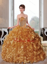 2015 Beautiful Sweetheart Appliques and Ruffles Quinceanera Dresses QDDTC39002FOR