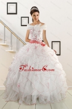 Appliques and Belt 2015 Brand New Quinceanera Dresses XFNAO172AFOR