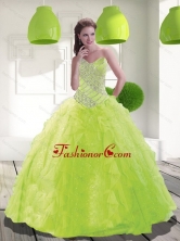 Beautiful Sweetheart Beading Quinceanera Dress in Spring Green QDDTC16002FOR