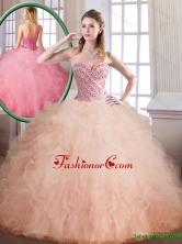 Luxurious Floor Length Sweet 16 Dresses with Ball Gown SJQDDT168002FOR