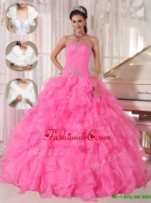 Luxurious Ball Gown Strapless Quinceanera Dresses in Hot Pink   PDZY724BFOR