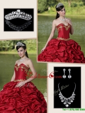 Luxurious Brush Train Quinceanera Gowns with Appliques and Pick Ups for 2016 ZY775CFOR