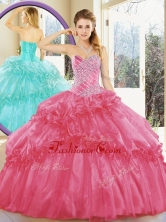 Cheap Ball Gown Quinceanera Dresses with Beading and Ruffled Layers for Spring QDDTC52002A-1FOR