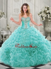 Modern Beaded and Ruffled Chapel Train Quinceanera Dress in Organza SJQDDT510002-1FOR