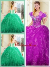 2016 Pretty Ball Gown Quinceanera Dresses with Ruffles for Fall SJQDDT385002-1FOR