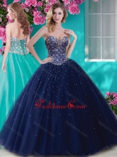 Affordable Big Puffy Tulle Sweet 16 Dress with Beading  and Rhinestone SJQDDT658002FOR
