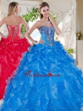 Fashionable Visible Boning Big Puffy Quinceanera Dress with Beading and Ruffles SJQDDT739002FOR