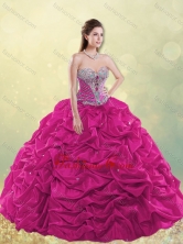 Gorgeous Really Puffy Beaded and Bubble Quinceanera Dress in Taffeta SJQDDT495002FOR 