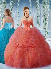 Popular Beaded and Ruffled Sweet 16 Dress with Big PuffySJQDDT579002FOR 