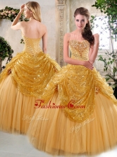 The Most Popular Floor Length Quinceanera Dresses with Beading and Paillette for Fall QDDTH1002AFOR