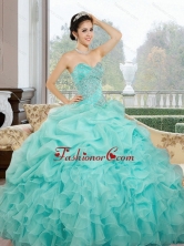 2015 Gorgeous Sweetheart Quinceanera Dresses with Ruffles and Pick Ups QDDTC26002FOR