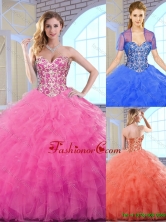 2016 Summer  Elegant Ball Gown Sweetheart Quinceanera Dresses with Beading SJQDDT162002FOR