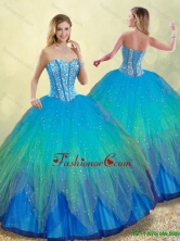 Elegant Beading Ball Gown Sweet 16 Dresses in Multi Color SJQDDT187002FOR