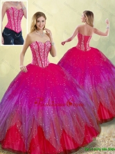 Fashionable Beading Sweetheart Multi Color Quinceanera Dresses SJQDDT187002-7FOR